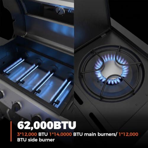 Image of Gas Grill, Outdoor Propane Grill, Gas BBQ Grill Barbecue Grills 5-Burner