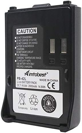 Aimtobest PB-42L PB42L 2000mAh Li-ion Battery Compatible for Kenwood TH-F6A TH-F6 TH-F7 TH-F7E THF6A THF6 Portable Radios PB-42Li PB-42 PB42