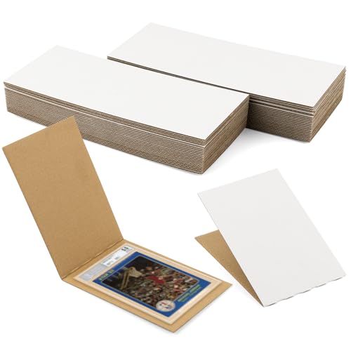 Mat Board Center, 50 Sets 4x6 Graded Card Shipping Protector, Corrugated Packaging Pad, Folding Cardboard Sleeves for Trading Card Folders Mail Shipping Stiffeners, Cardboard Divider