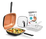 ✔ WICHTIGES: Unterschiedliche Pfannen-Oberflächen: für scharfes Anbraten von Fisch, Fleisch und zeitgleichem Anrösten von Gemüse