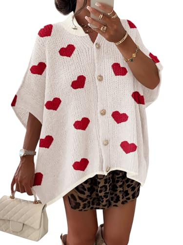 Image of Saodimallsu Womens Short Sleeve Cardigan Sweaters Button Down Lightweight Knit Cardigans