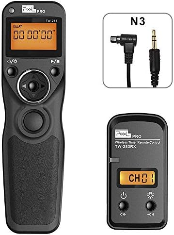 Pixel TW-283 N3 Wireless Shutter Remote Control Tiner Remote Shutter Release for Canon Eos 5D Mark IV 5D 6D 7D Mark 1DX MARKII R5 R6 50D 40D 30D 20D 10D D60 D30 D2000 EOS-1V EOS-3