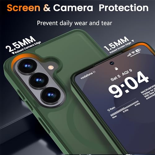 Image of WRJ Magnetic Case for Samsung Galaxy S22 6.1-Inch,Matte Green
