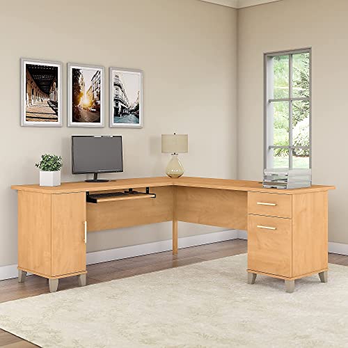 Bush Furniture Somerset 71W L Shaped Desk, Maple Cross #TOP1