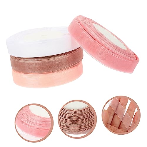 EXCEART 12 Rolos fita pura fita de tule decoração de presépio fita para laços guarnição do laço fita