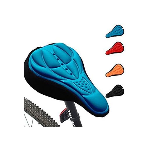 Generic ciclismo 3d silicona Gel grueso suave cojín bicicleta de montaña sillín de bicicleta asiento Pad 4 colores opcionales, azul