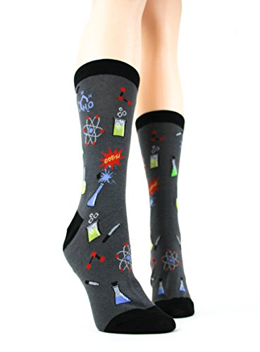 Foot Traffic, Women's Education-Theme Socks, Chemistry (Shoe Sizes 4-10) #TOP1