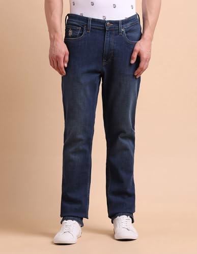 Image of U.S. Polo ASSN. Denim Jeans for Men - Slim Straight Fit, Mens Jeans for Office & Regular Wear