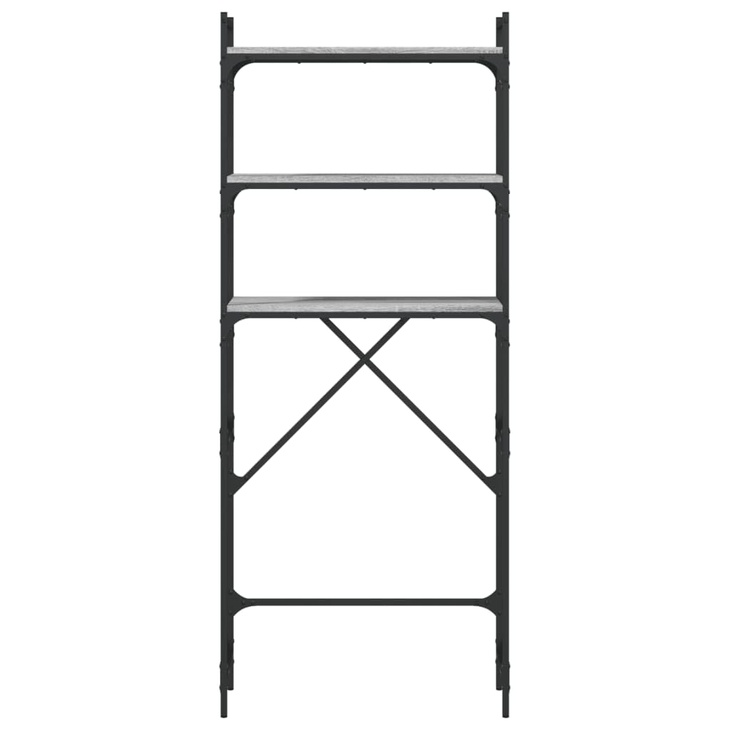 Mobile Sopra Lavatrice vidaXL Rovere Fumé 70,5x25,5x90 cm - Offerta