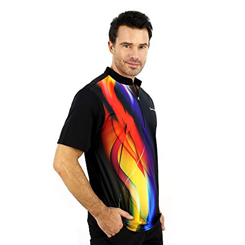 Savalino Men's Bowling Sublimation Printed Jersey, Material Wicks Sweat & Dries Fast, Size S-5Xl #TOP4