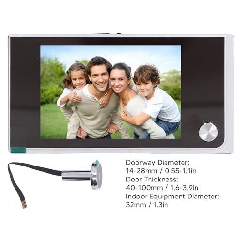 Visor Digital para Puerta con Pantalla LCD de 3.5 Pulgadas, Cámara Sensor de Imagen 1MP, Ángulo Amplio de 120 Grados, Mirilla de Aleación de Zinc y Intercomunicador de 1 Vía para Hogar y Oficina miniatura 3