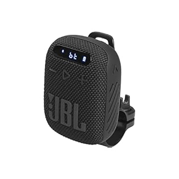 JBL Wind 3 Portable Bluetooth Speaker and FM Tuner Radio for Bike Handlebars