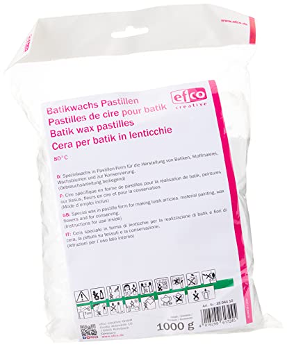 efco Batik Wachs Pastillen, weiß, 80 Grad C, 1 g