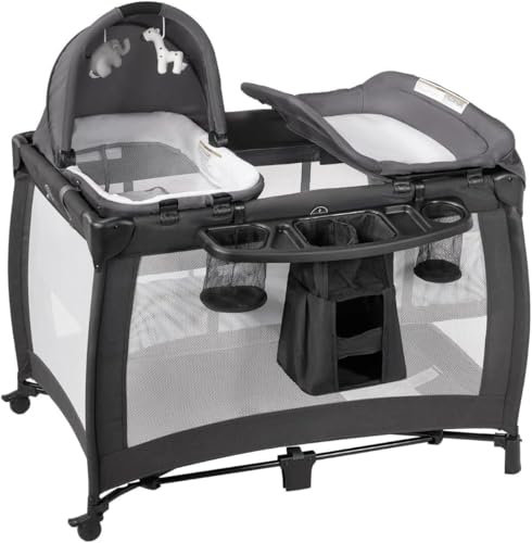Baby Bed Foldable Bedside Sleeper & Playard 5 in 1 Bassinet & Crib Travel Nursery Center With Toys & Music Box Baby cot & Playpen Newborn Diaper Changing Table (large)