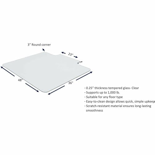Lorell 82836 Tempered Glass Chairmat thumb #2