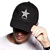 BroiderStudio Black Star David Bowie White Black Baseball Delta Cap Adjustable Unisex Original Embroidered Urban Logo #1