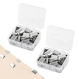 2Pcs Portable Binder Clip Stapler, 2026NEW Reuseable Push Clips, Paper Clam Clip Dispenser, push stapler, Binder Clips Paper Clamps Desktop Office (100Pcs * Refill Clips)