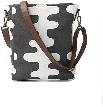 Maika Recycled Canvas City Sling Crossbody Bag, Echo Charcoal