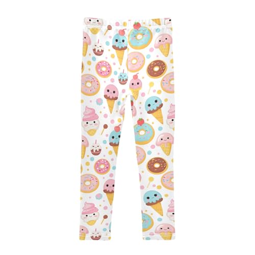 Ice Cream Donut Toddler Girl Pants, Leggings for Kids in Toddler Girl Clothes 4T Girls Athletic Leggings2