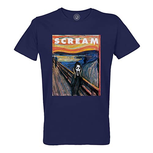 T-shirt humour Scream Munch peinture en coton bio : le cadeau idéal pour homme cinéphile