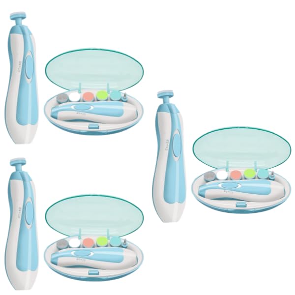 Baby Nail Trimmer New Born with Lights | Electric Baby Nail Cutter 0-6 Months with Multiple Filer Heads Adjustment | New Born Baby Products, Multicolor (Pack of 3)-image-46