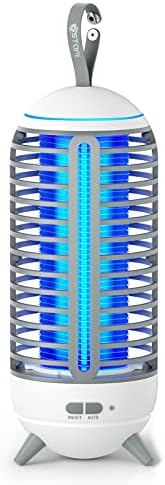 Bug Zapper Outdoor Wireless Mosquito Zapper Indoor Portable Camping Bug Zapper 2500mAh Electric Trap Ideal for Fly Traps (White)