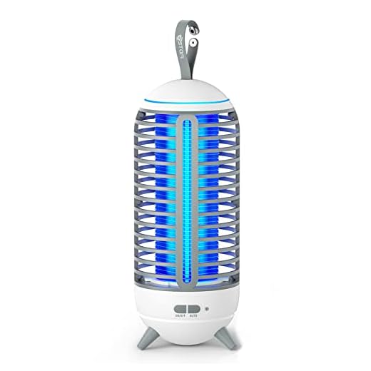 Bug Zapper Outdoor Fly Zapper & Wireless Mosquito Zapper Portable Indoor Camping Bug Zapper Fly Trap 2500mAh Bug Zapper Electric Trap Ideal for Fly Traps (White)