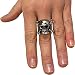 Rubie's Costume Co Adjustable Skull Ring with Pewter Finish, One Size, Multicolor