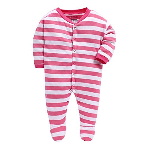 Image of Pooja Baby Rompers Sleepsuit Kid's Cotton All Over Print Night Suits Pack of 3