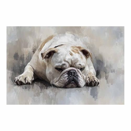 Peintures colorées d'animaux sauvages abstraites sur grande toile beige