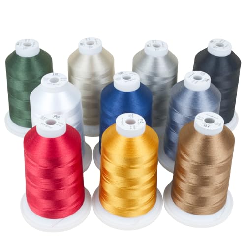 Set de 10 hilos para bordar poliéster 5500 yd 40WT miniatura 1