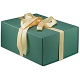 MOYEUPAC Gift Box 9' X 7' X 4' with Magnetic Closure Lid for Gift Packaging, Gift Box for St Patricks Day, Father's Day, Mother's Day, Presents Christmas and Various Holidays(Forest green)