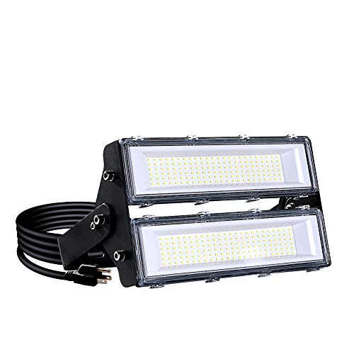100W LED Flood Light Outdoor, 9000lm 6000K Super Bright Yard Security Lights IP66 Waterproof Outdoor Work Lights Daylight White,OSRAM LED Chips, Adjustable Heads, Great for Garden,Street, Parking Lot