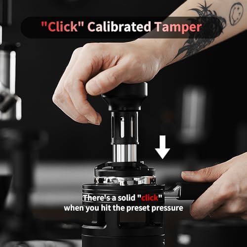 MHW-3BOMBER Espresso Tamper, 54mm-Spring-Loaded Coffee Tamper with Sound Feedback, Barista 54mm Tamper for Breville, Tamper for Espresso Machine,Thread Base YU Series, T6147-OS - Thumbnail 4