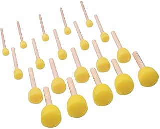 Sponge Brush Round Sponge Stippler Paint Tools for Kids Graffiti, 4 Sizes, 20 Pieces