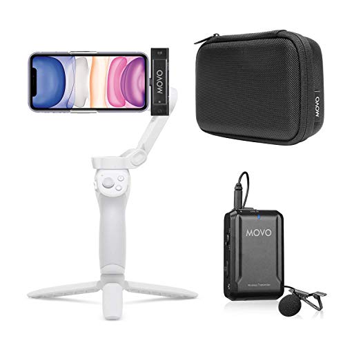 Movo Edge-DI Wireless Lavalier for iPhone - Perfect Compact Lav Mic for Smartphone Gimbal Stabilizer - Great for Vlogging, Filming, Teachers, and More - Compatible with DJI Osmo OM 4, 5