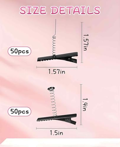 100 piezas pinzas para cabello metálicas tipo pato miniatura 2