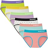 INNERSY Big Girls' Underwear Age 8-16 Teens Cotton Briefs No Wedgies Panties 6 Pack(Brights, L(12-14 yrs))