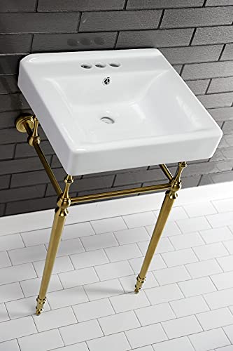 Kingston Brass Kvpb2018W47 Edwardian Console Sink, Brushed Brass 20 X 18 X 33.56 #TOP5