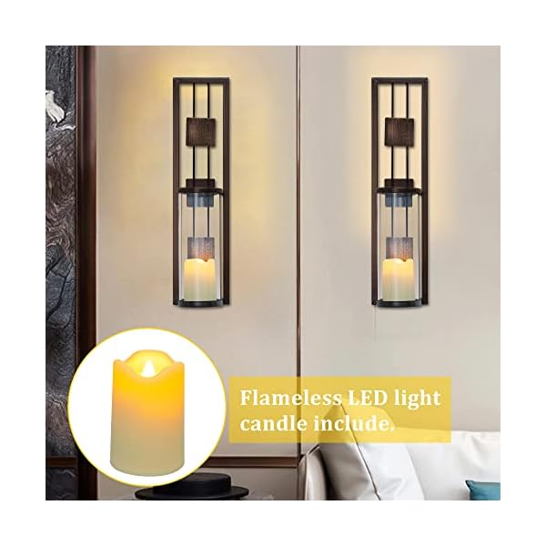 Shelving Solution Wall Sconce Candle Holder Metal Wall Decorations for Living Room, Bathroom, Dining Room, Set of 2 - Image 4