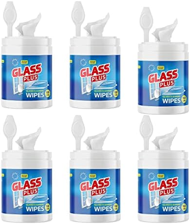 Glass Plus - Glass, Window, and Mirror Cleaning Wipes (160 Ct Wipes - 6 Cannisters (960 Wipes))