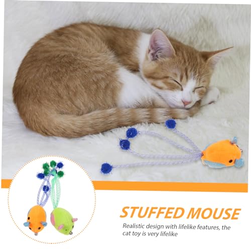 SUPVOX 2 Pçs Brinquedo De Gato Brinquedos Para Gatos Internos Brinquedo De Gato Brinquedo De Pelúcia