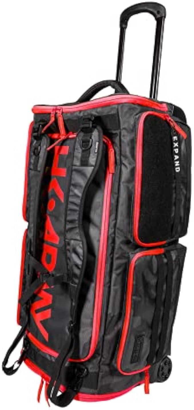 HK Army Expand 75L Paintball Roller Gearbag - Shroud Black/Red