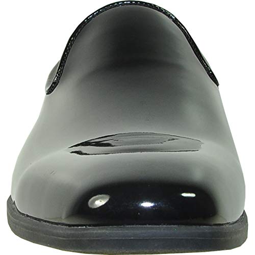 Vangelo Men Dress Shoe Vallo-3 Loafer Slip On Formal Tuxedo For Prom Wedding Ortholite Insole Black Patent Size 12W #TOP1