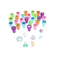 LUCKYBIRD Self-Inking Stamps for Kids - Heart Toy Stamp Set, Funny Plastic Stamps, 26 Count