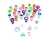 LUCKYBIRD Stamps for Kids, Best Sell Self Inking Stamps Heart Toy Stamp / kids stamp set/ Funny Plastic Stamps, 26 Count