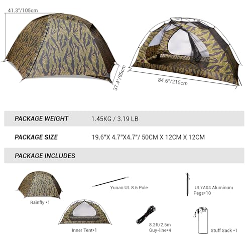Carpa para camping ultraligera Hill Zero para 2 personas miniatura 3