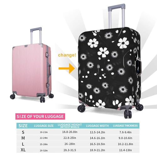 Housse de protection valise XL polyester lavable imprimé floral - 5