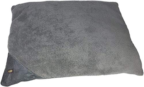 ALL FOR PAWS Dog Pillow Bed Ultra Soft Pet Dog Bed Comfortable Cushion Bed Plush Dog Pillow Machine Wash & Dryer Friendly - Grey L