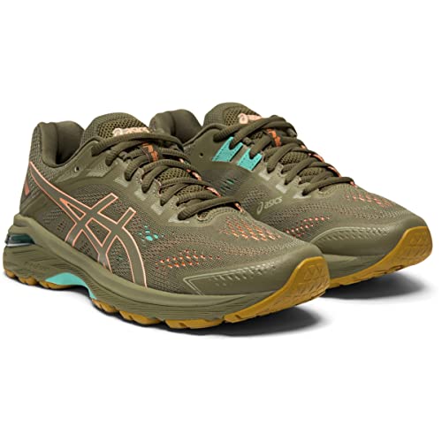 ASICS Women's GT-2000 7 Trail Running Shoes, 6.5, Mantle Green/Olive Canvas2
